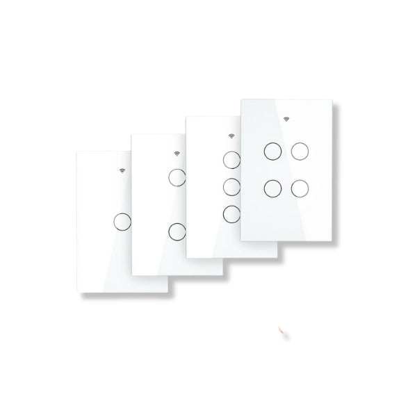 Smart Wall Touch Smart Light Switch US Standard With Neutral/No Neutral, No Capacitor Smart Life/Tuya 2/3 Way Control compatible Alexa Google