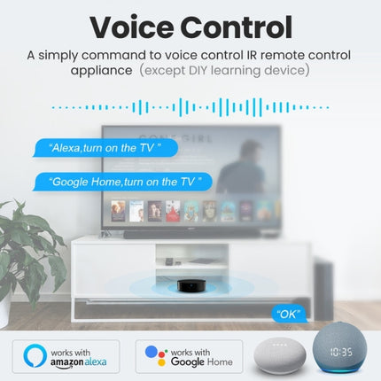Universal 2.4GHz WiFi IR Remote Control Hub with Alexa and Google Home Support