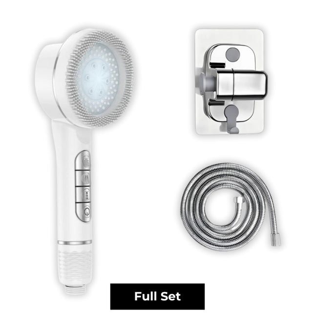 Filtered Handheld Shower – High Pressure 4-in-1 Spray (White)
