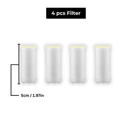 Filtered Handheld Shower – High Pressure 4-in-1 Spray (Silver)