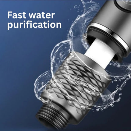 Filtered Handheld Shower – High Pressure 4-in-1 Spray (Black)