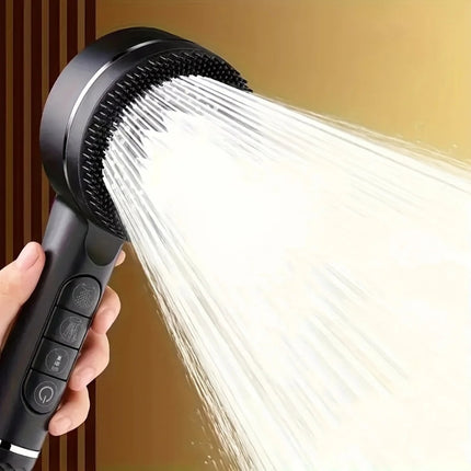 Filtered Handheld Shower – High Pressure 4-in-1 Spray (Black)