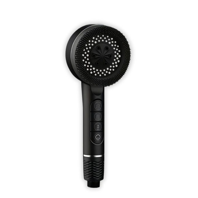 Filtered Handheld Shower – High Pressure 4-in-1 Spray (Black)