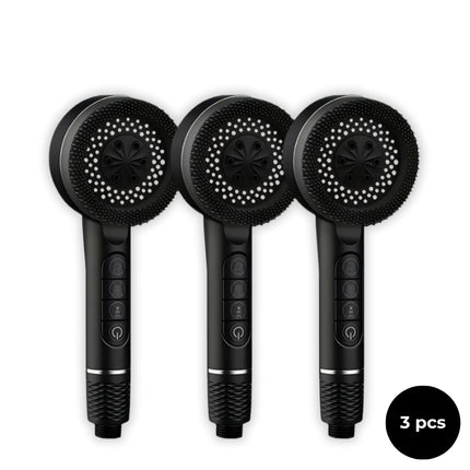 Filtered Handheld Shower – High Pressure 4-in-1 Spray (Black)
