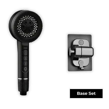 Filtered Handheld Shower – High Pressure 4-in-1 Spray (Black)