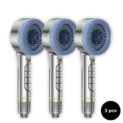 Filtered Handheld Shower – High Pressure 4-in-1 Spray (Silver)