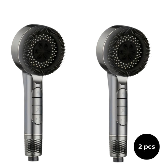 Filtered Handheld Shower – High Pressure 4-in-1 Spray (Gray)