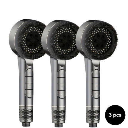 Filtered Handheld Shower – High Pressure 4-in-1 Spray (Gray)