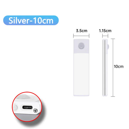 Motion Sensor Night Light – USB Rechargeable (Silver)