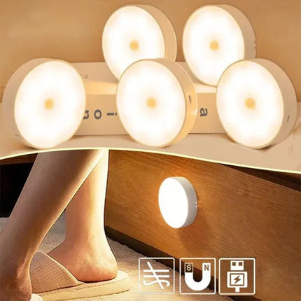 Smart Motion Night Lamp – Magnetic & Rechargeable (5 pcs)