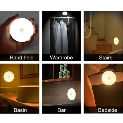 Smart Motion Night Lamp – Magnetic & Rechargeable (5 pcs)