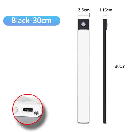 Motion Sensor Night Light – USB Rechargeable (Black)