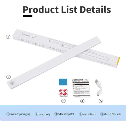 Motion Sensor Night Light – USB Rechargeable (Silver)